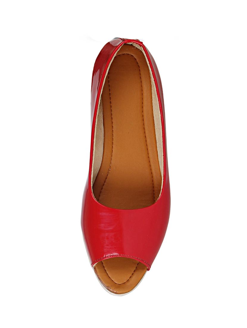 red pvc slip on sandals - 17692795 - Standard Image - 3