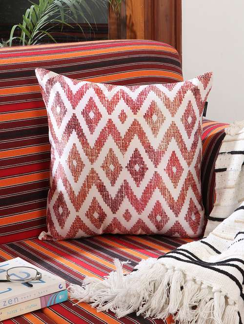 ambbi collections digital printed cushion cover  16 x 16 inches in satin, set of 1 - 17692868 -  Standard Image - 0