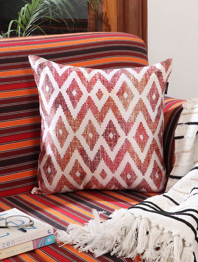 ambbi collections digital printed cushion cover  16 x 16 inches in satin, set of 1 - 17692868 -  Zoom Image - 0