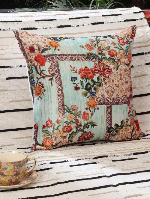 ambbi collections digital printed cushion cover 16 x 16 inches in satin, set of 1 - 17692870 - Standard Image - 0