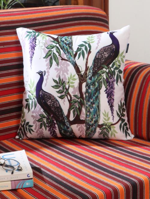 ambbi collections digital printed cushion cover  16 x 16 inches in satin, set of 1 - 17692871 -  Standard Image - 0