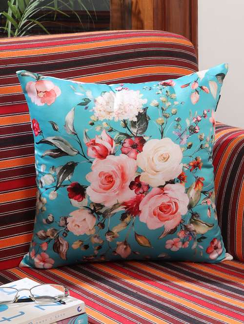 ambbi collections digital printed cushion cover  16 x 16 inches in satin, set of 1 - 17692872 -  Standard Image - 0