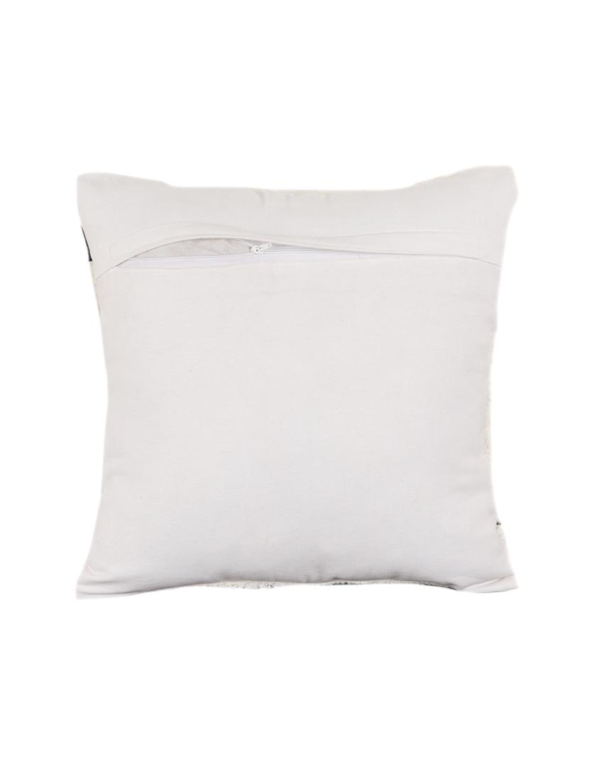 ambbi collections cotton slub tuffted cushion cover 16 x 16 inches in cotton , set of 1 - 17692884 - Standard Image - 3