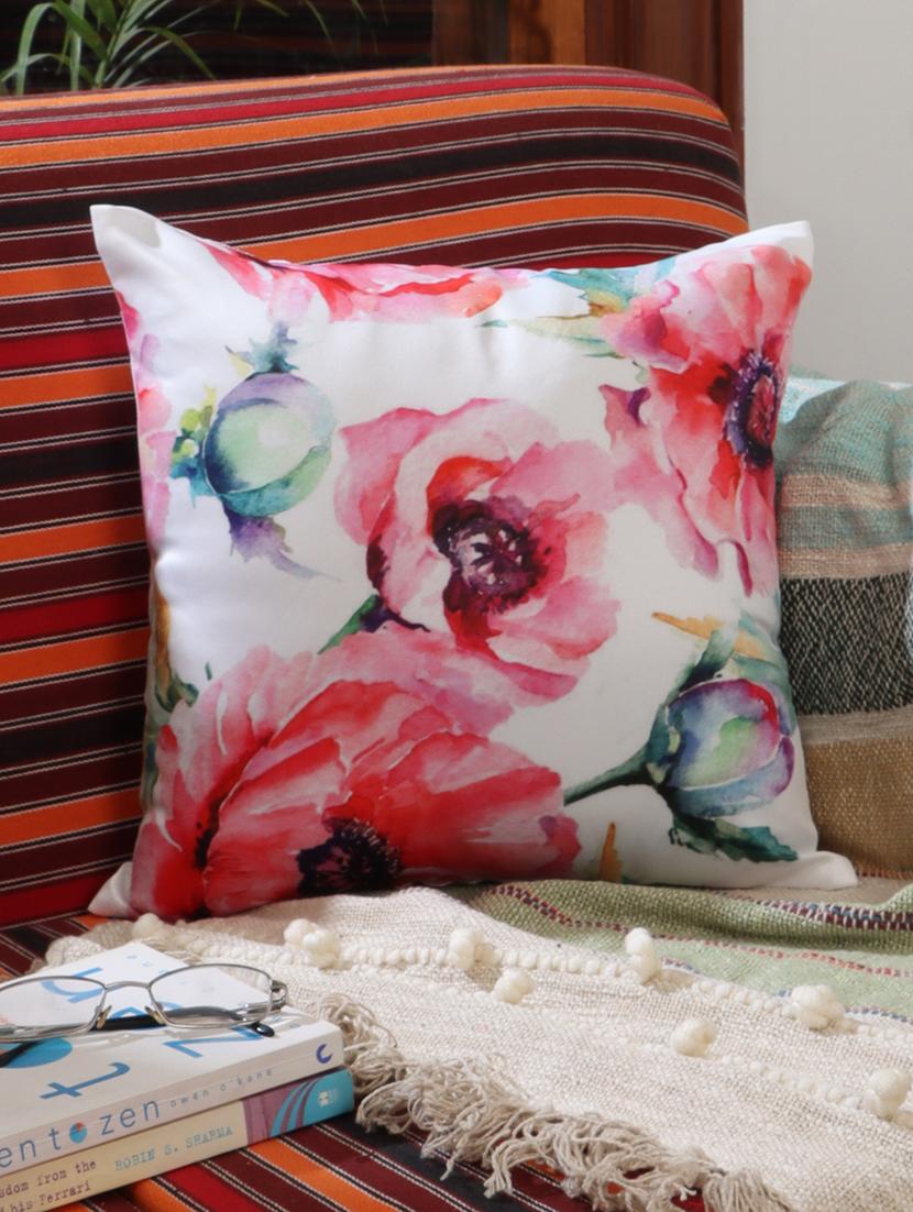 ambbi collections digital printed cushion cover 16 x 16 inches in satin, set of 1 - 17692887 - Zoom Image - 0
