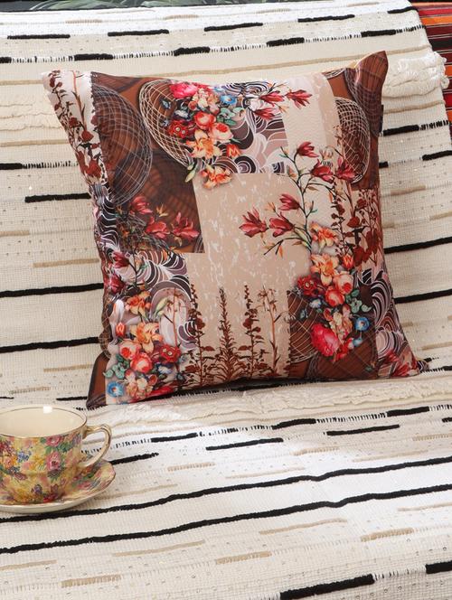 ambbi collections digital printed cushion cover 16 x 16 inches in satin, set of 1 - 17692889 - Standard Image - 0