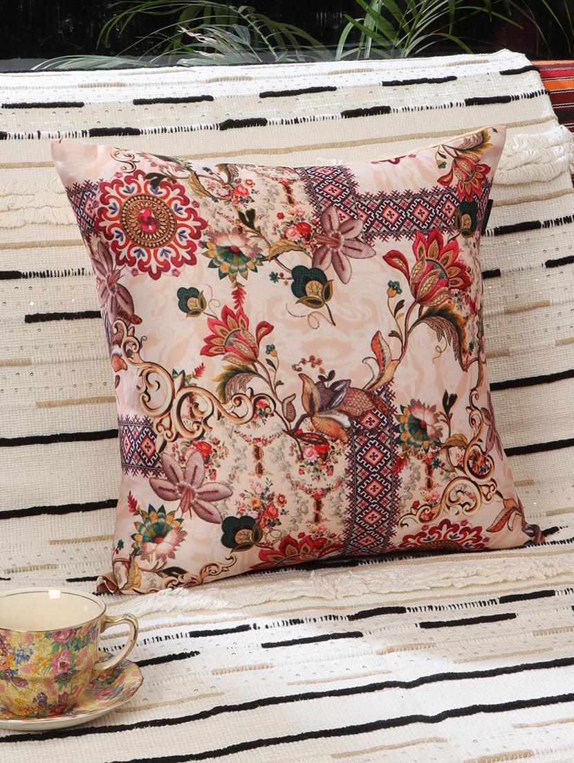 ambbi collections digital printed cushion cover 16 x 16 inches in satin, set of 1 - 17692890 - Zoom Image - 0