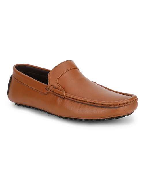 tan pu slip on loafers - 17693855 - Standard Image - 0