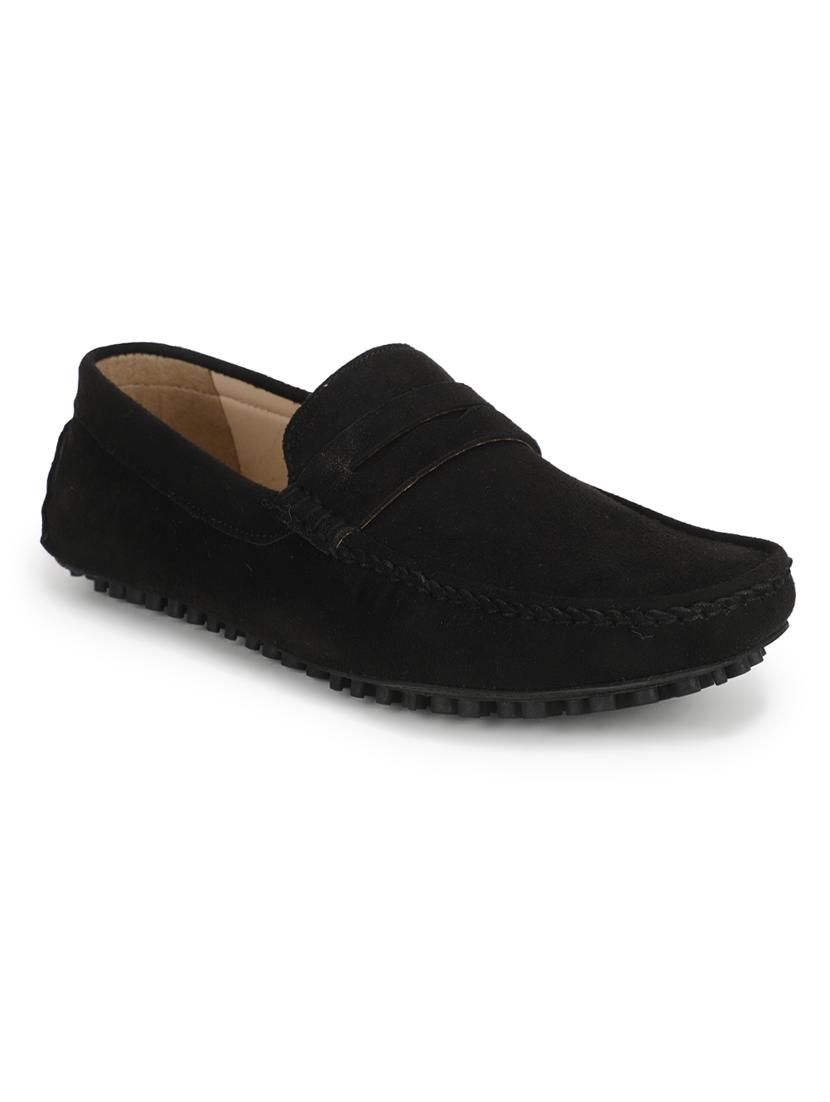 black suede slip on loafers - 17693881 - Zoom Image - 0