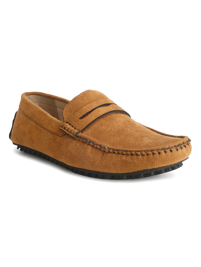 tan suede slip on loafers - 17693884 - Zoom Image - 0