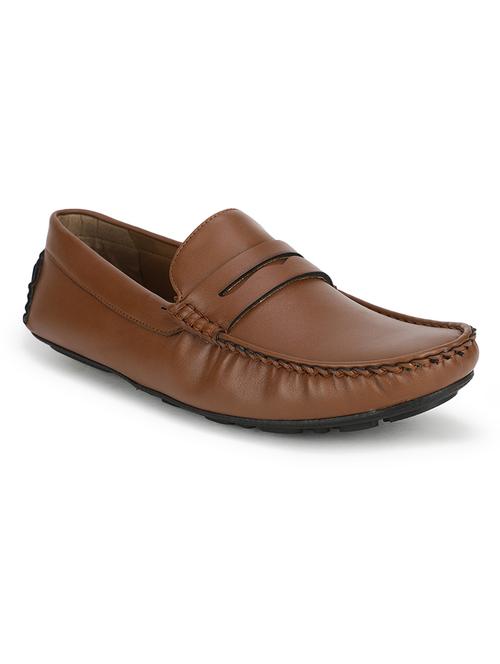 tan pu slip on loafers - 17693889 -  Standard Image - 0