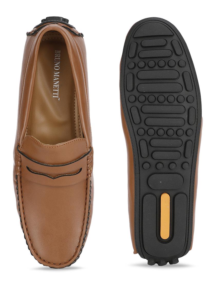 tan pu slip on loafers - 17693889 - Standard Image - 3