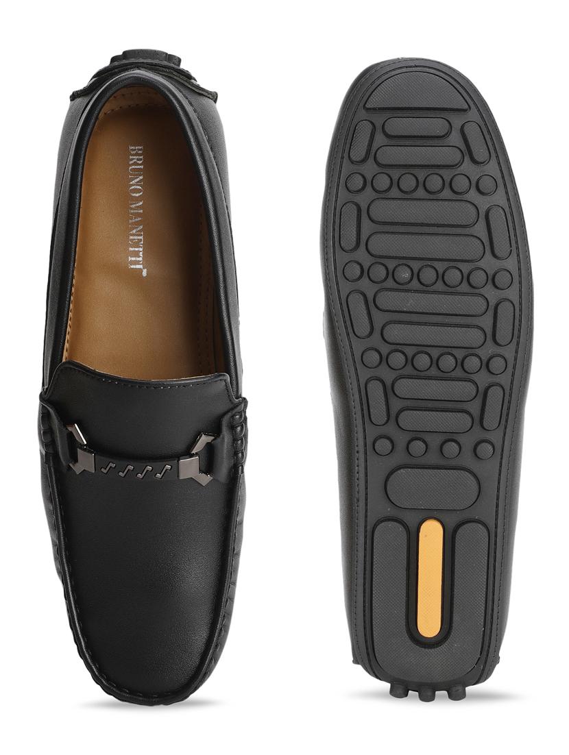 black pu slip on loafers - 17693892 - Standard Image - 3