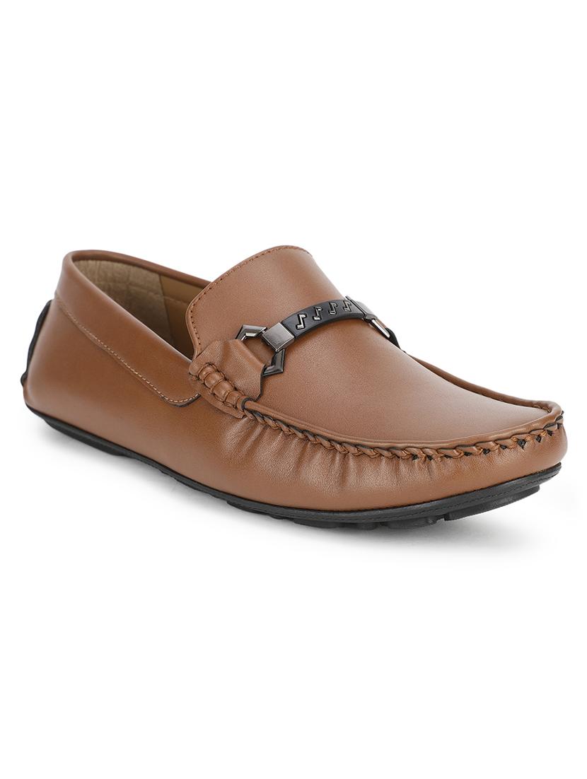 tan pu slip on loafers - 17693893 - Zoom Image - 0
