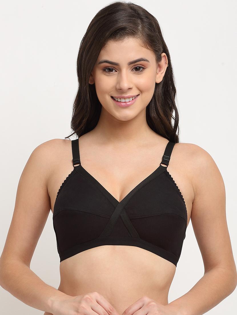 black solid regular bra - 17693895 -  Zoom Image - 0