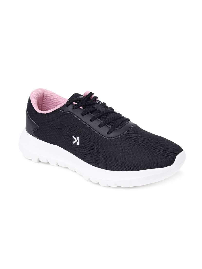 black mesh laceup casual shoes