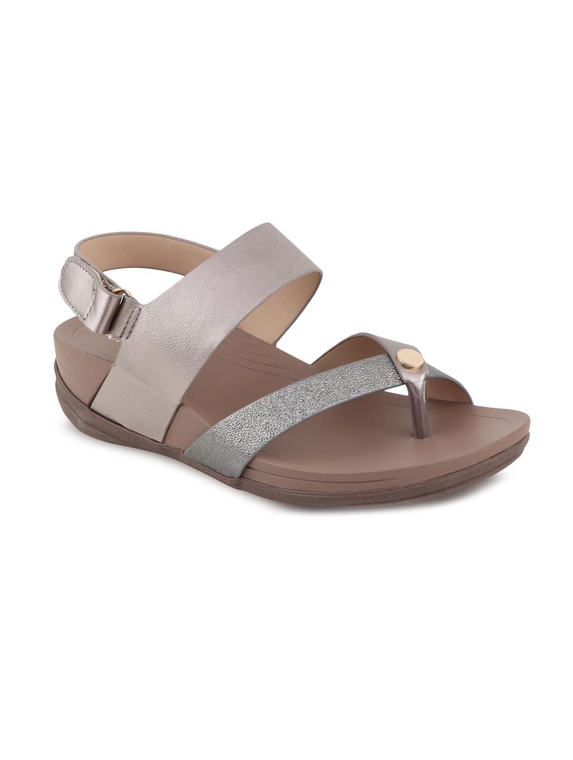 calzado womens's casualwear beige color platform heels sandals - 17694834 -  Zoom Image - 0