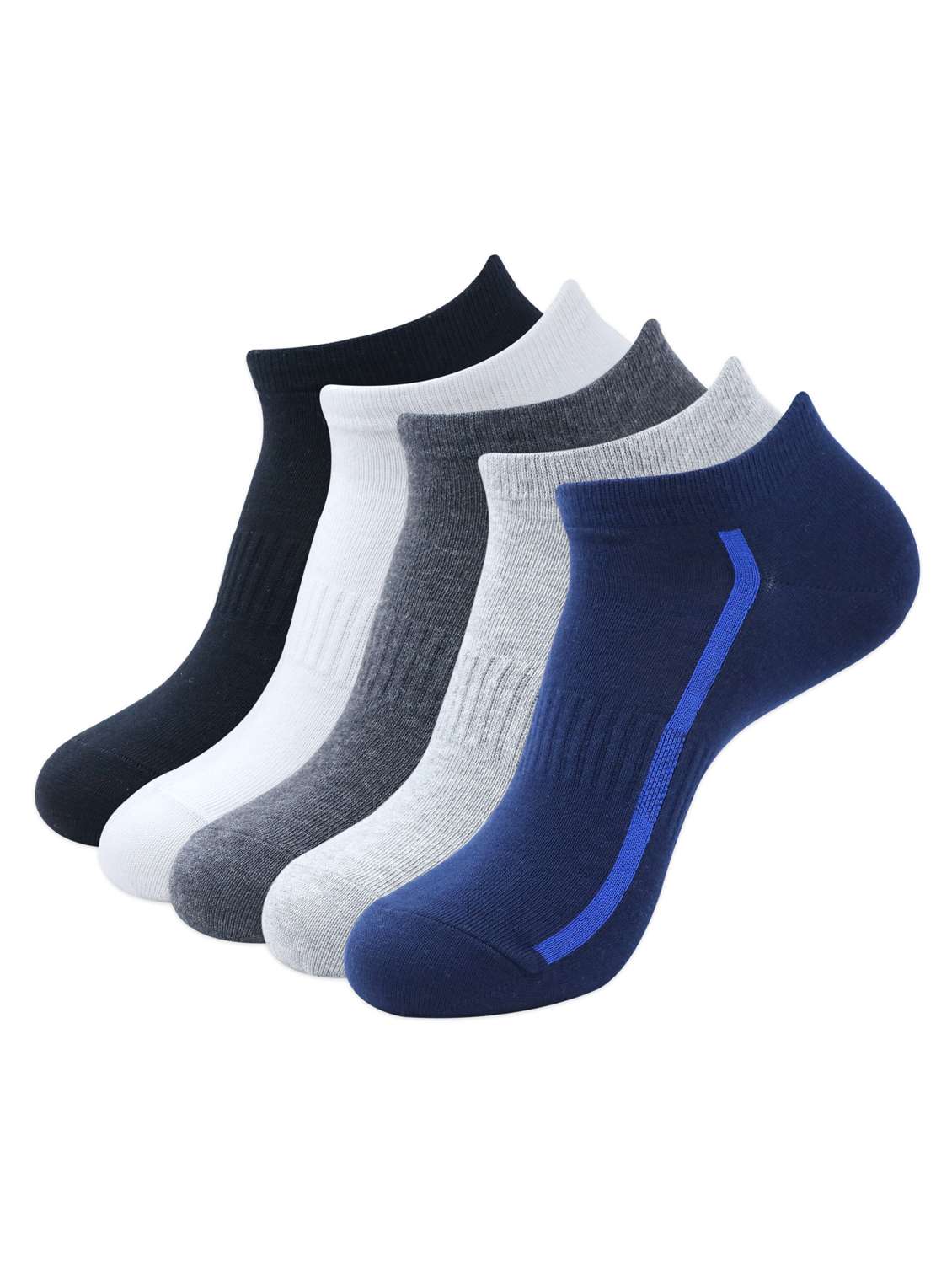 men pack of 5 solid ankle length sock
