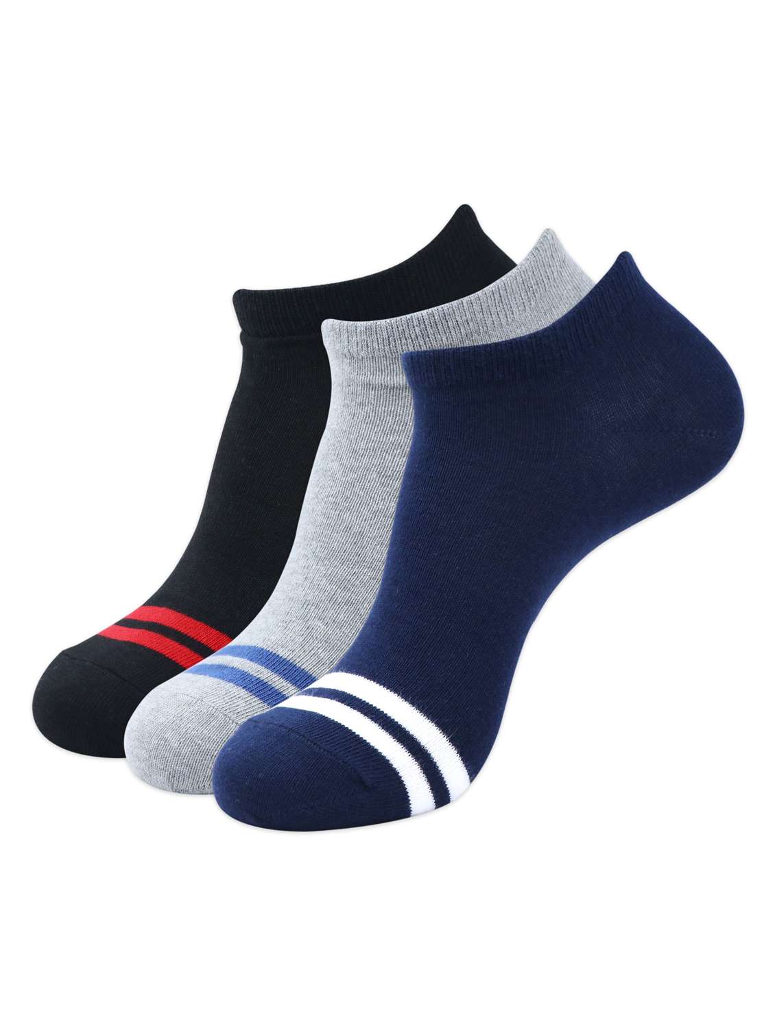 men pack of 3 striped ankle length sock