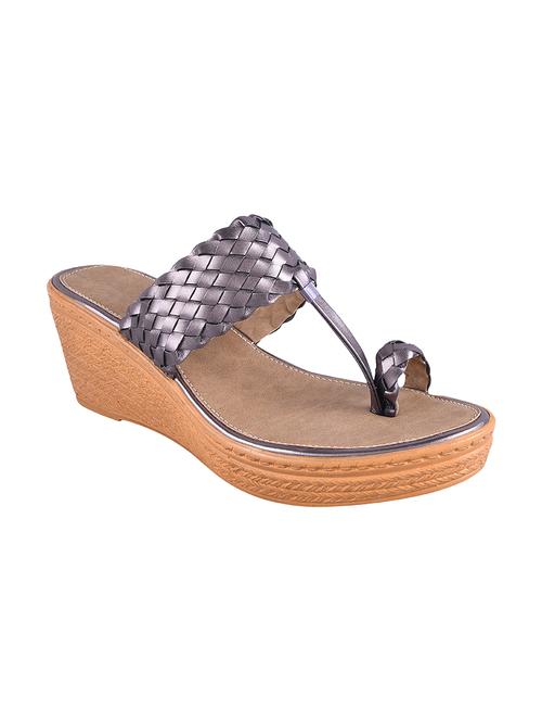 calzado women's gun metal platform heels slippers - 17695076 - Standard Image - 0