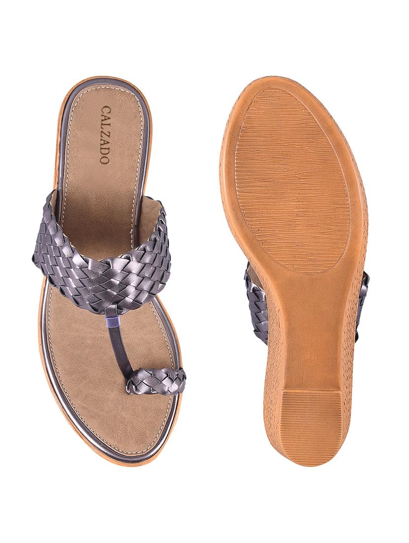 calzado women's gun metal platform heels slippers - 17695076 - Standard Image - 3