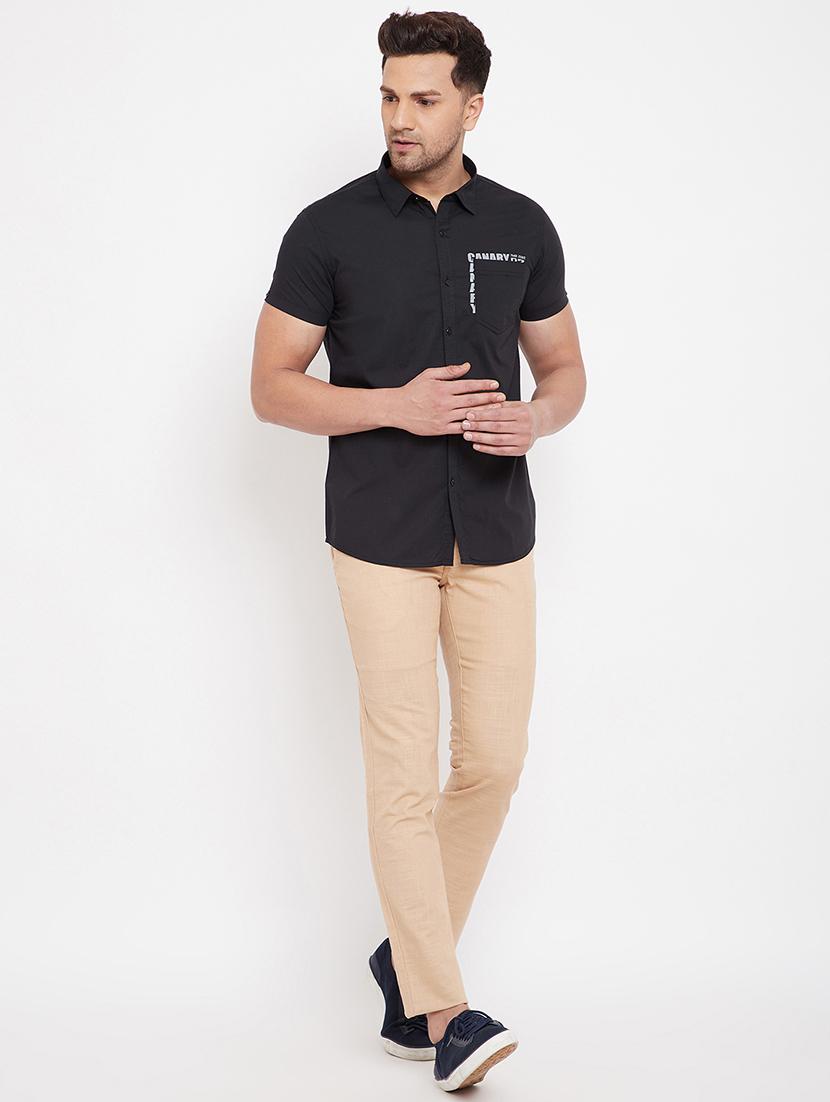 mens typography casual shirt - 17695226 - Standard Image - 3