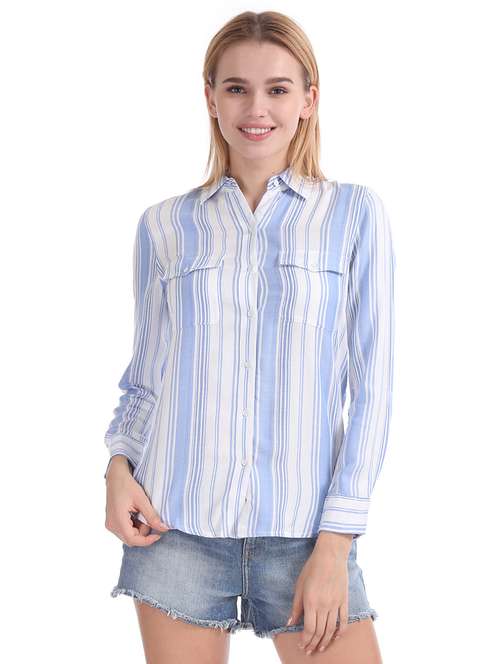 long sleeved striped shirt - 17695745 - Standard Image - 0