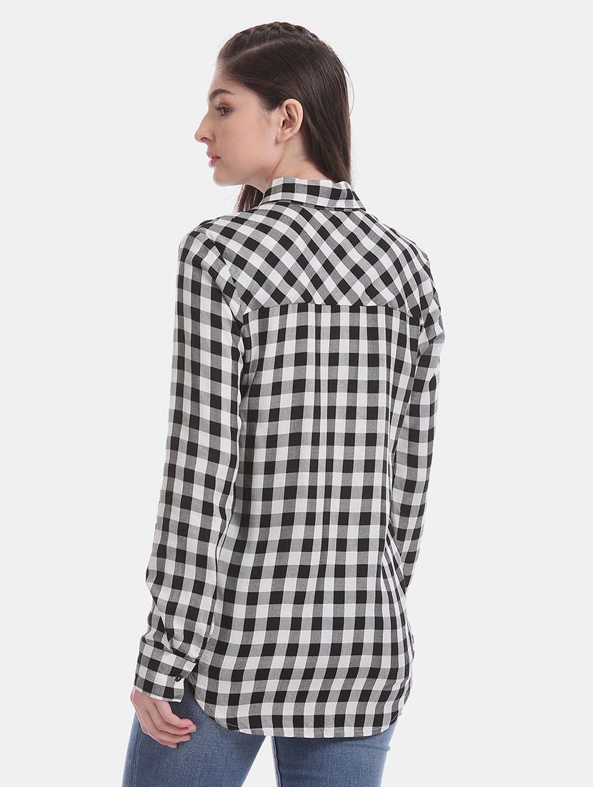 high low checkered shirt - 17695748 -  Standard Image - 3