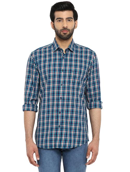 blue checkered casual shirt - 17695983 -  Standard Image - 0
