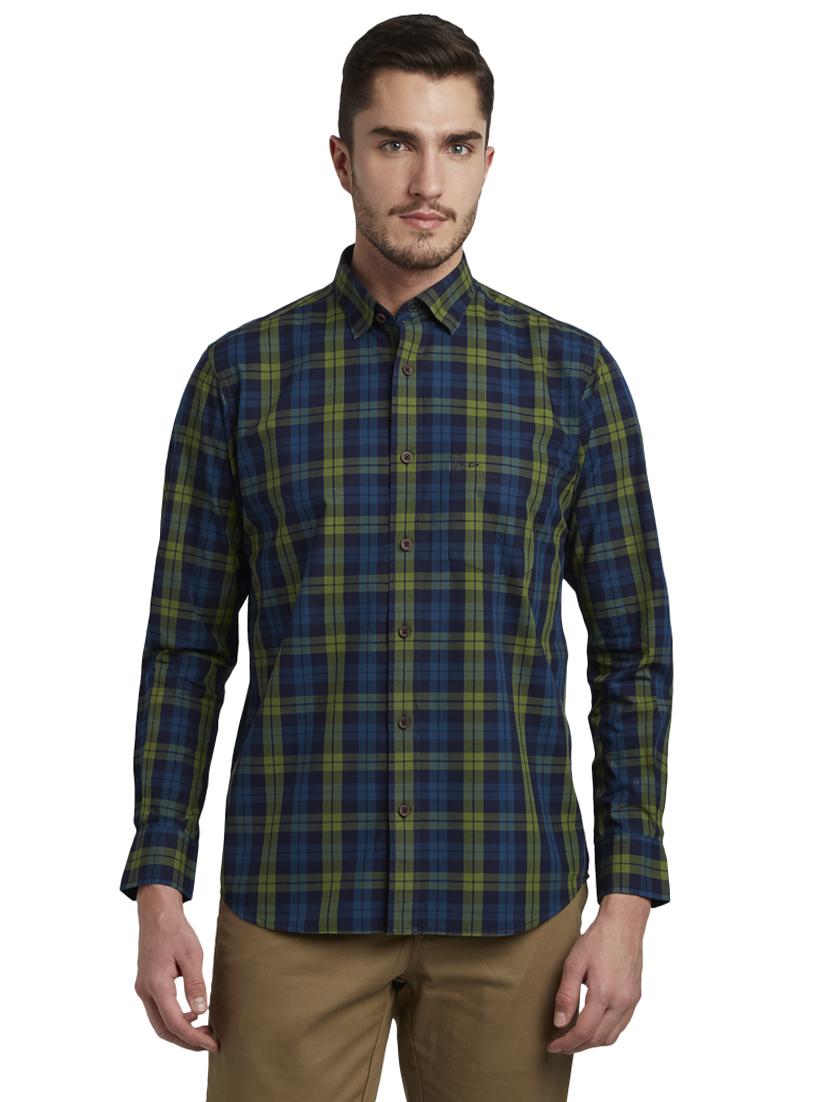 green checkered casual shirt - 17696027 -  Zoom Image - 0