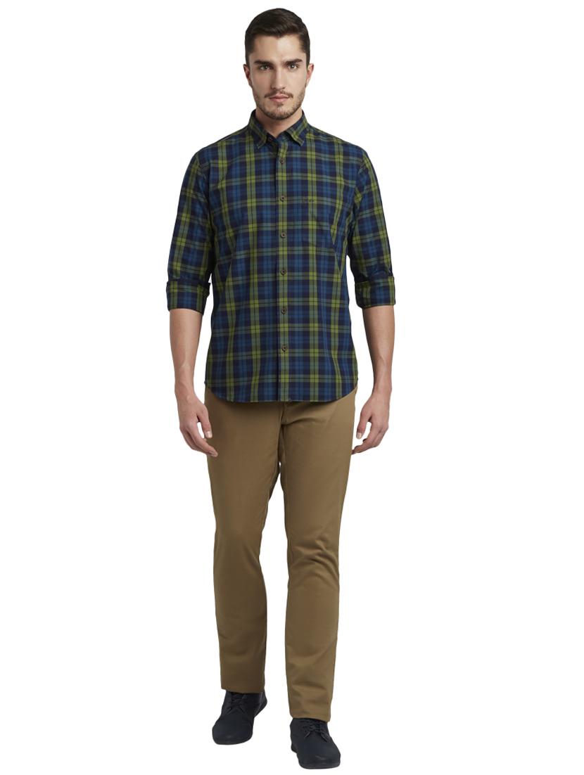 green checkered casual shirt - 17696027 - Standard Image - 3