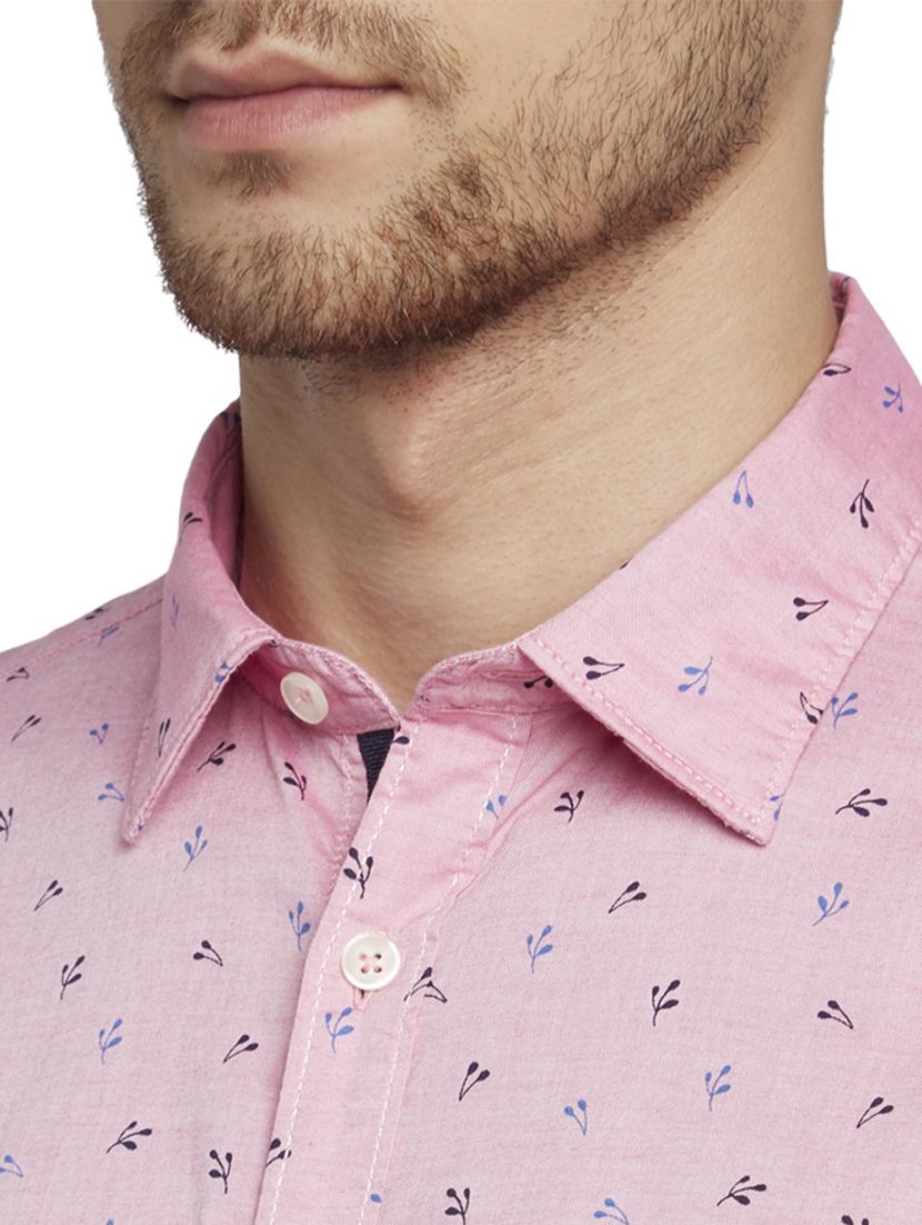 red printed casual shirt - 17696425 - Standard Image - 5