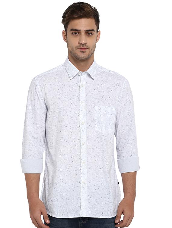 white printed casual shirt - 17696584 - Zoom Image - 0