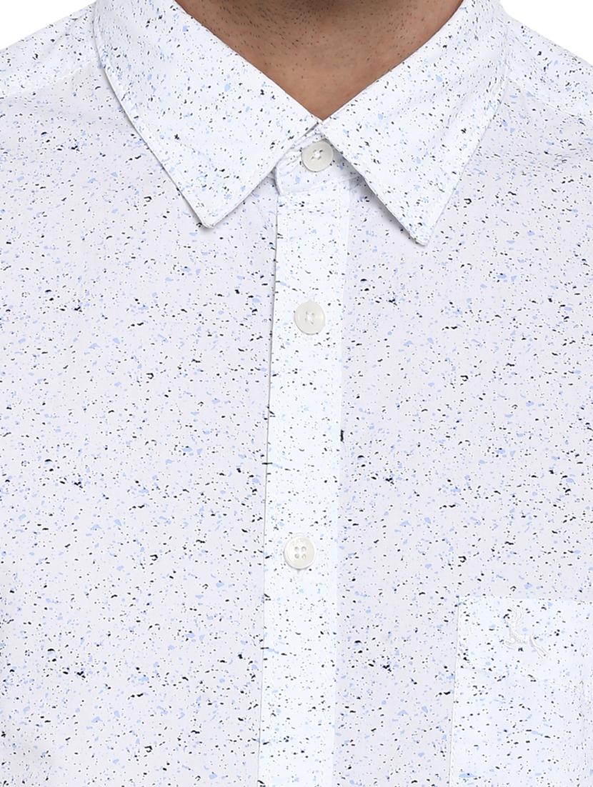 white printed casual shirt - 17696584 - Standard Image - 5