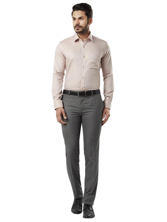 orange solid formal shirt - 17696656 - Standard Image - 3