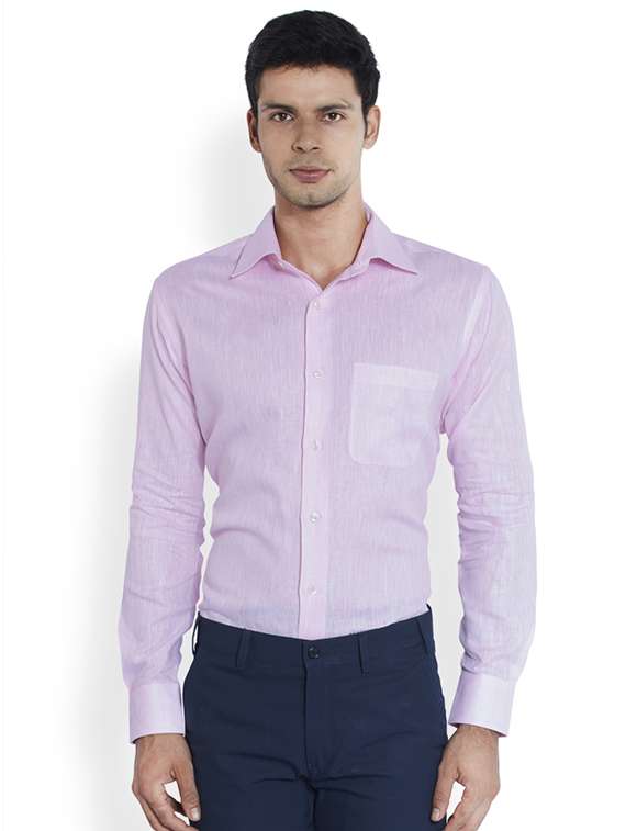 lavender self design  formal shirt - 17696854 -  Zoom Image - 0