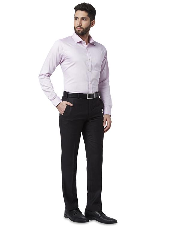 purple solid formal shirt - 17697044 - Standard Image - 3