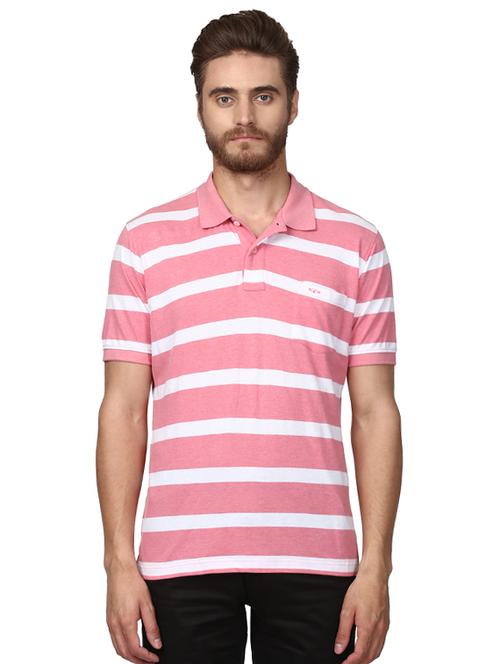 pink striped polo t-shirt - 17697585 -  Standard Image - 0