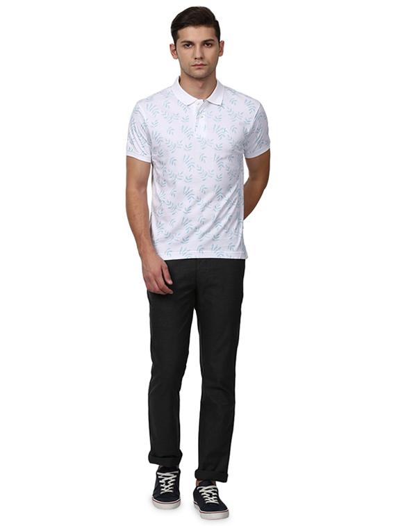 white printed polo t-shirt - 17697725 - Standard Image - 3