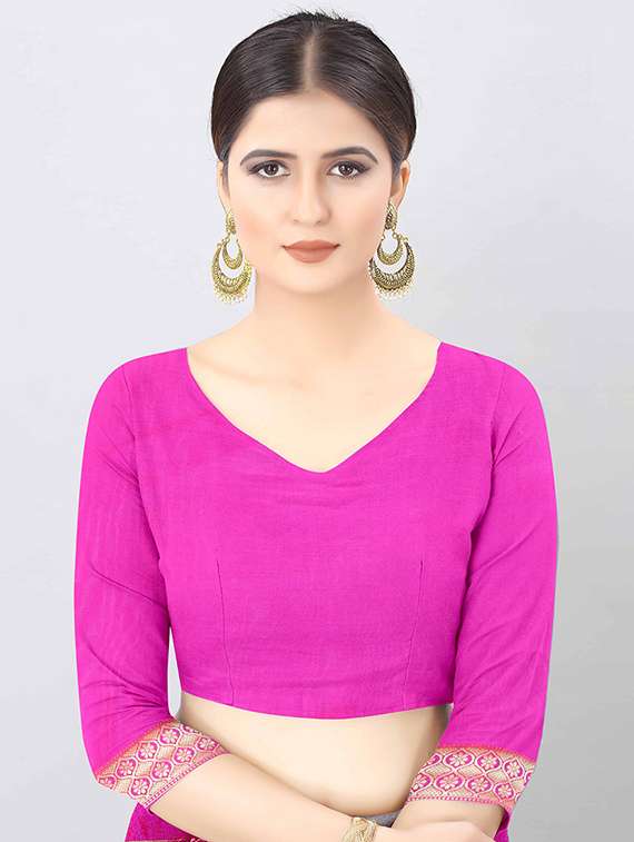 women's self design pink colored saree - 17707334 -  Standard Image - 3