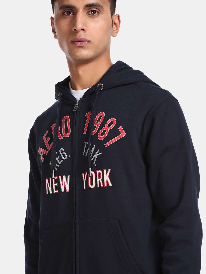 navy blue printed sweatshirt - 17708907 - Standard Image - 3