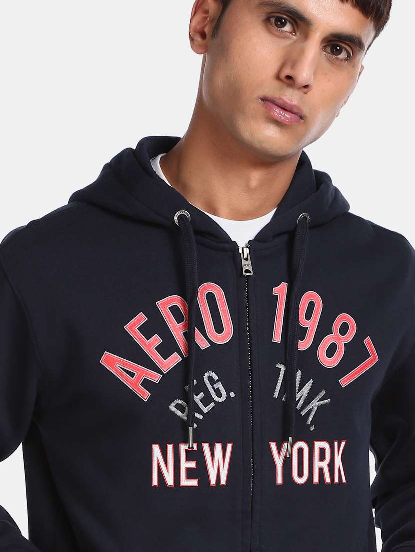 navy blue printed sweatshirt - 17708907 - Standard Image - 5