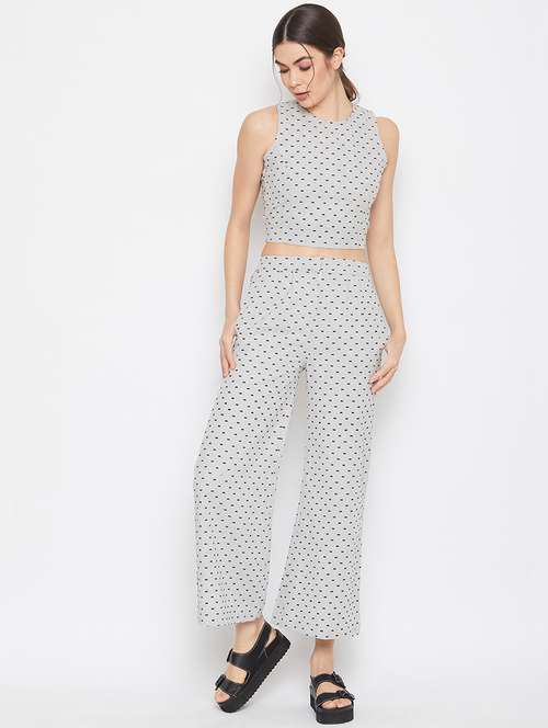tie back crop top with trouser set  - 17709309 -  Standard Image - 0