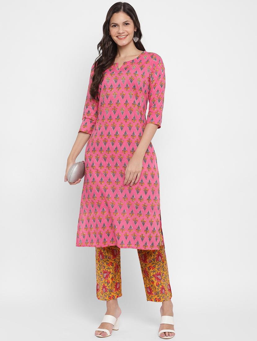 printed kurta pant set - 17709339 - Zoom Image - 0