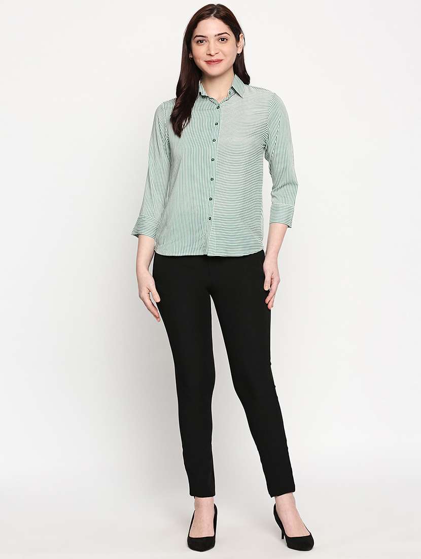 green striped regular shirt - 17709505 -  Standard Image - 3