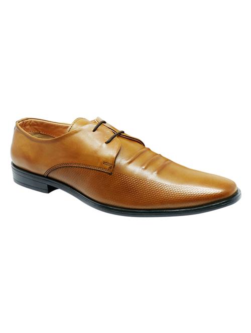 brown leather laceup derbies - 17709524 -  Standard Image - 0