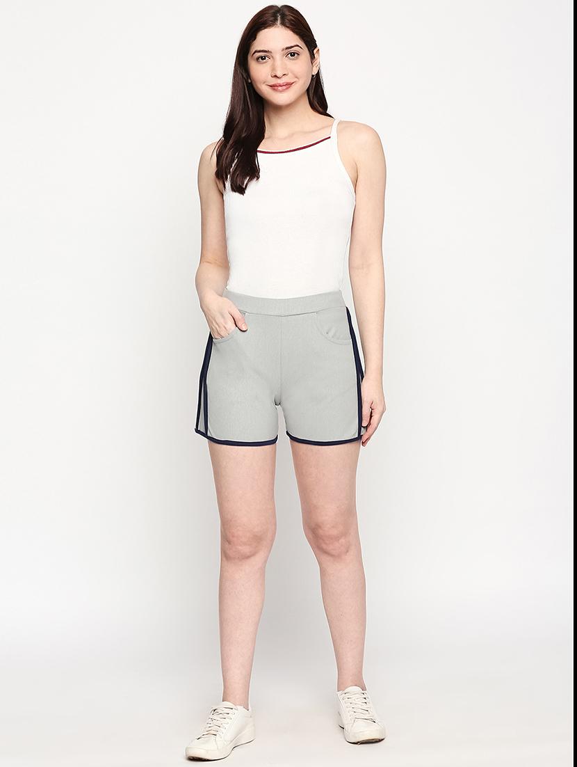 mid rise contrast piped short - 17709536 - Standard Image - 3