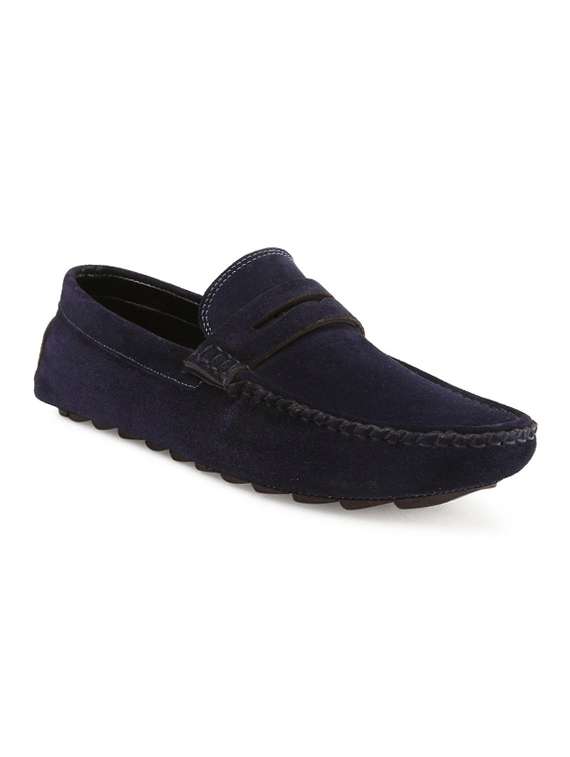 blue slip on  loafer