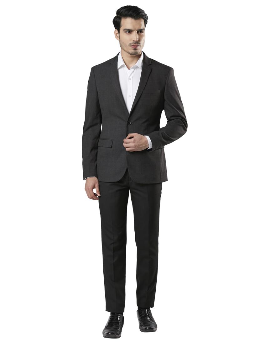black self design single breasted formal blazer - 17709665 - Standard Image - 3