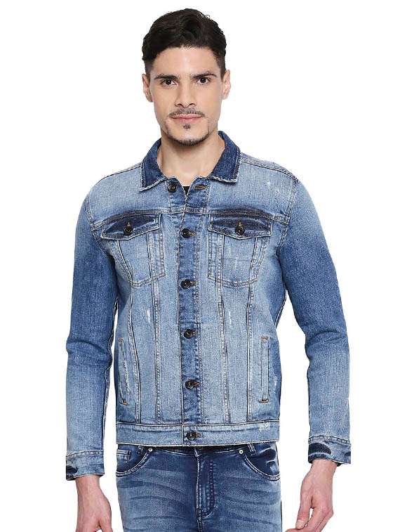Blue Washed Denim Jacket from Jackets 