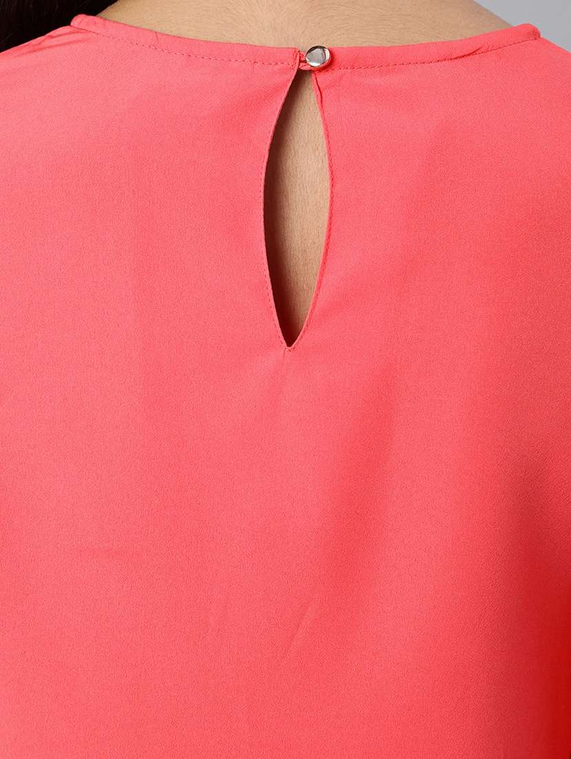 women's straight round neck top - 17710083 -  Standard Image - 3